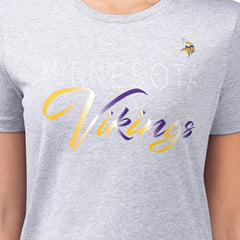 Minnesota Vikings G-III 4Her by Carl Banks Women's Super-Slim Fit Lightweight Shadow Logo T-Shirt | NFL Sale