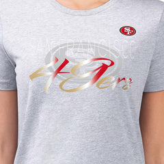 San Francisco 49ers G-III 4Her by Carl Banks Women's Super-Slim Fit Lightweight Shadow Logo T-Shirt | NFL On sale