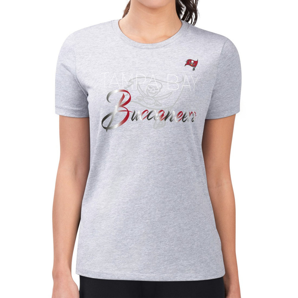 Tampa Bay Buccaneers G-III 4Her by Carl Banks Women's Super-Slim Fit Lightweight Shadow Logo T-Shirt | NFL Discount