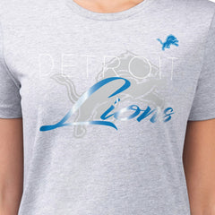 Detroit Lions G-III 4Her by Carl Banks Women's Super-Slim Fit Lightweight Shadow Logo T-Shirt | NFL Outlet