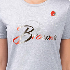 Cleveland Browns G-III 4Her by Carl Banks Women's Super-Slim Fit Lightweight Shadow Logo T-Shirt | NFL Outlet