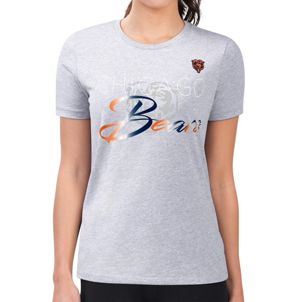 Chicago Bears G-III 4Her by Carl Banks Women's Super-Slim Fit Lightweight Shadow Logo T-Shirt | NFL Near me