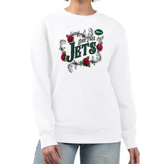 New York Jets G-III 4Her by Carl Banks Women's Roses Fleece Tri-Blend Pullover Sweatshirt | NFL New