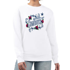 Dallas Cowboys G-III 4Her by Carl Banks Women's Roses Fleece Tri-Blend Pullover Sweatshirt | NFL US