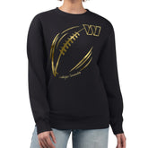 Washington Commanders G-III 4Her by Carl Banks Women's Metallic Print Football Sketch Fleece Crewneck Sweatshirt | NFL New