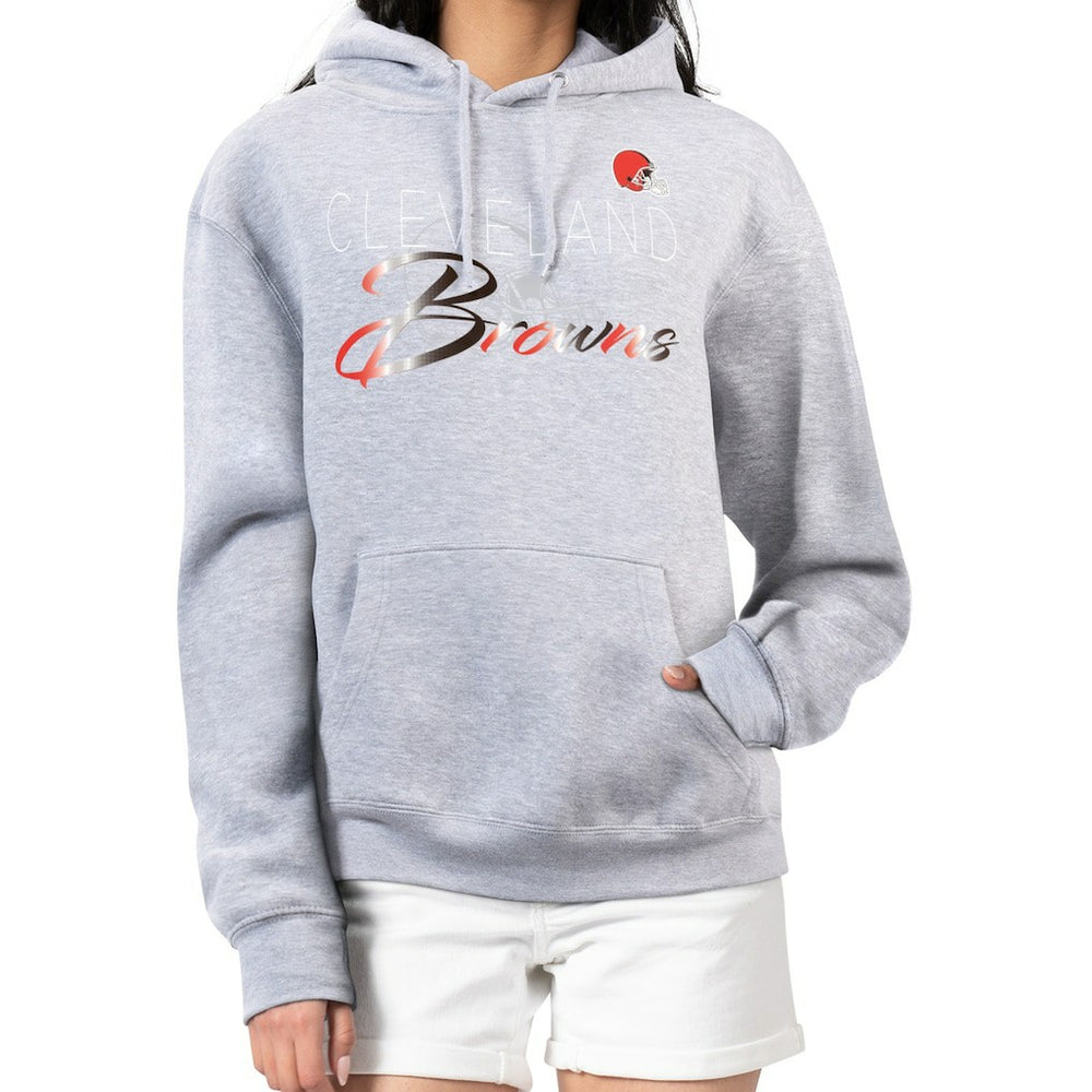 Cleveland Browns G-III 4Her by Carl Banks Women's Shadow Logo Fleece Pullover Hoodie | NFL New