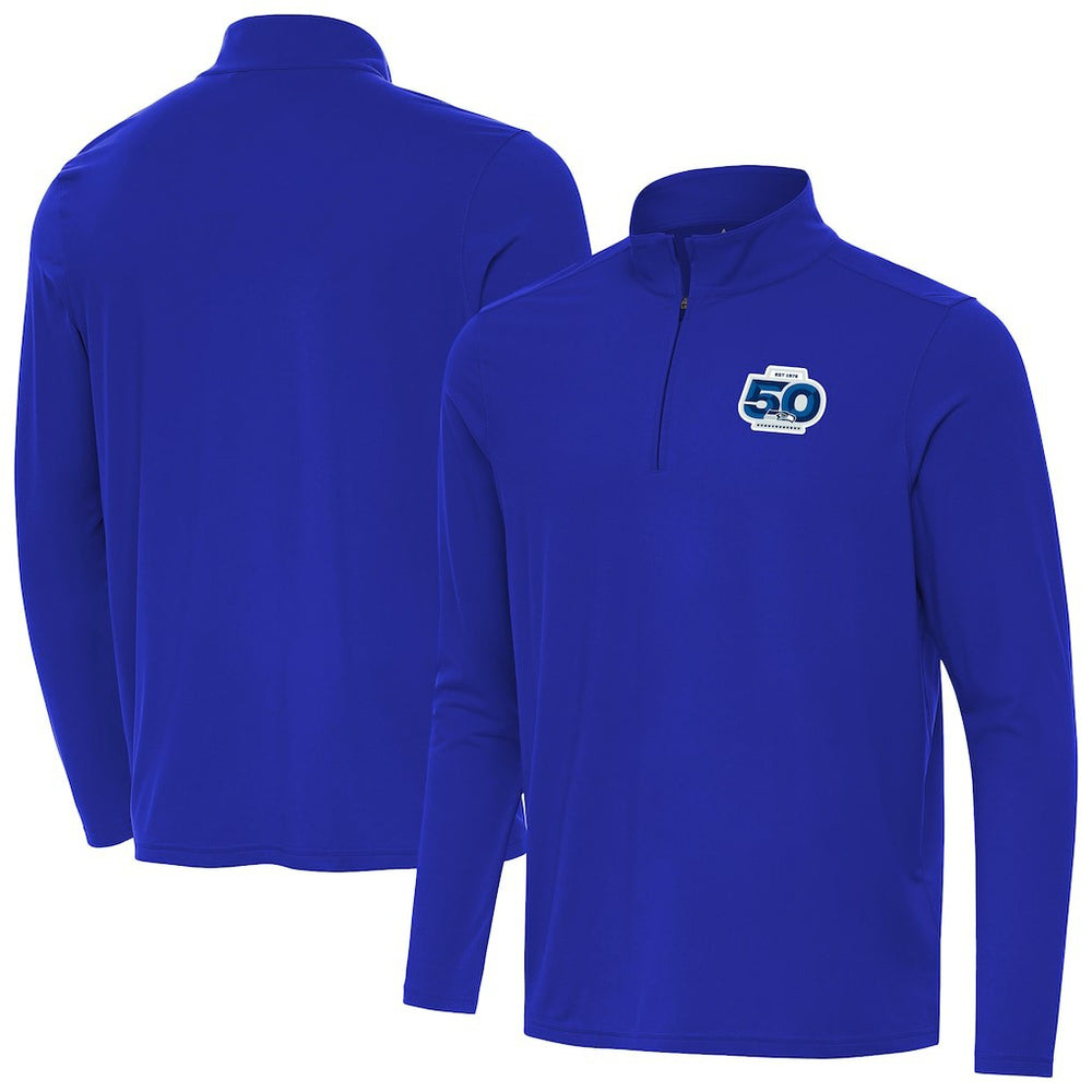 Seattle Seahawks Antigua 50th Season Intent Quarter-Zip Pullover | NFL Discount