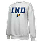 White Indiana Pacers Majestic Threads Women's Classic Tri-Blend Pullover Sweatshirt | NBA