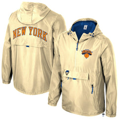 Tan New York Knicks Stadium Essentials Unisex 2025/26 City Edition Compete Quarter-Zip Hoodie Jacket | NBA