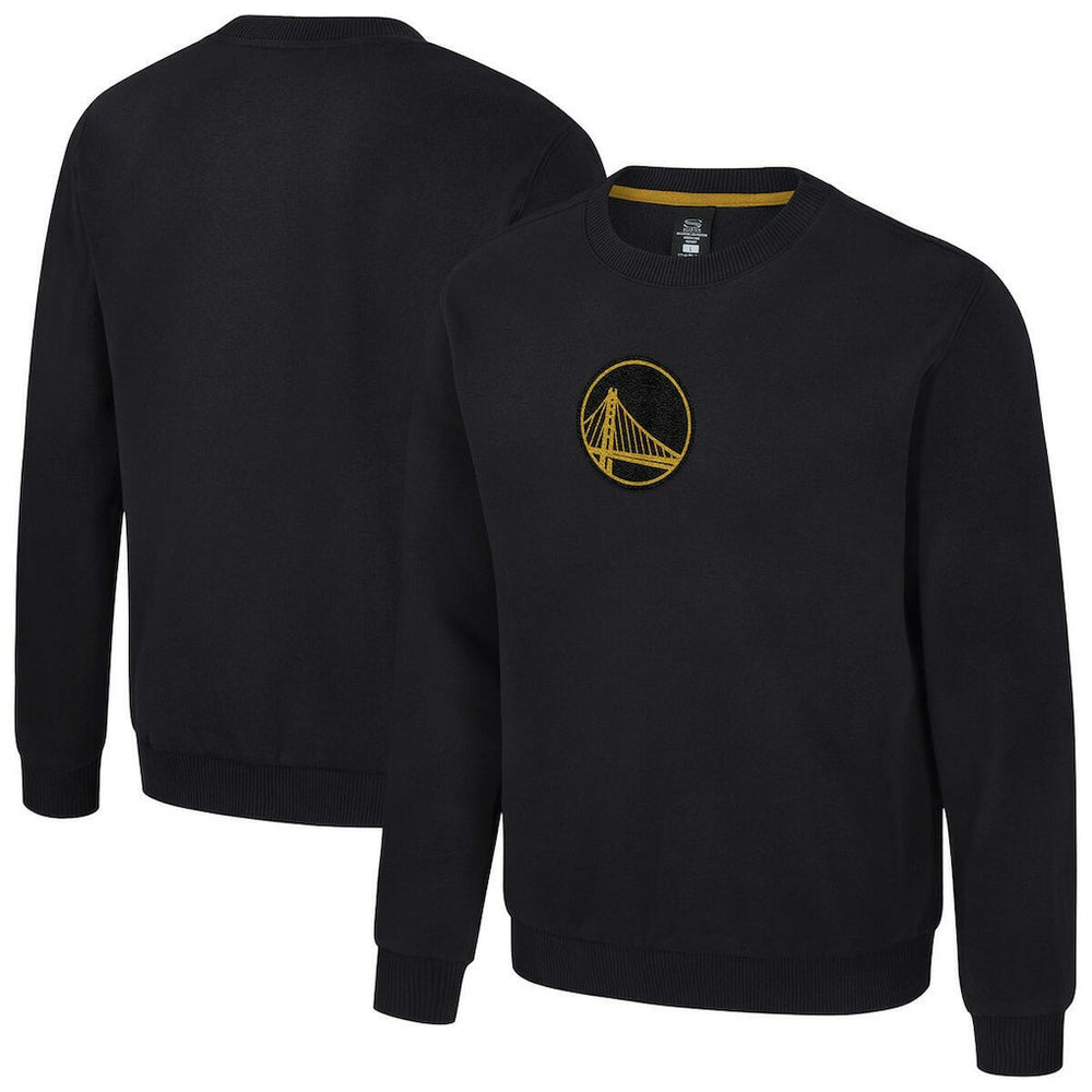 Black Golden State Warriors Stadium Essentials Unisex Club Level Chenille Sweatshirt sale | NBA
