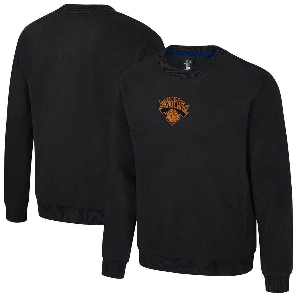 Black New York Knicks Stadium Essentials Unisex Club Level Chenille Sweatshirt | NBA