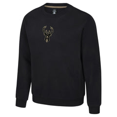 Black Milwaukee Bucks Stadium Essentials Unisex Club Level Chenille Sweatshirt | NBA