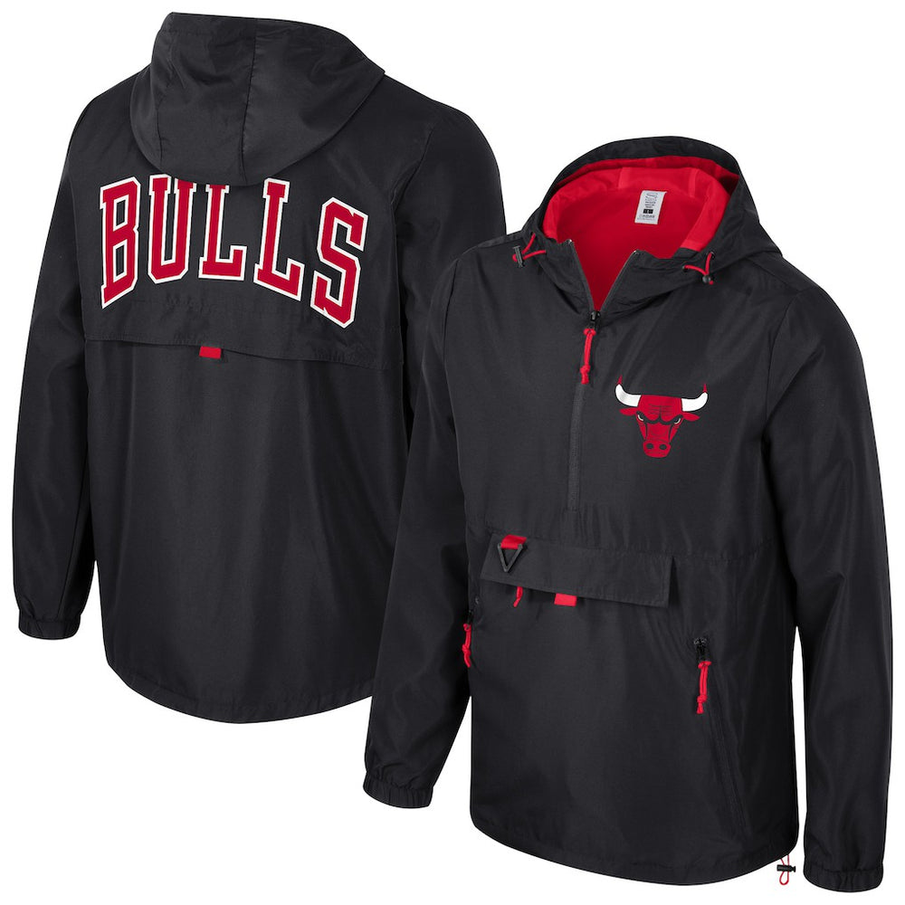 Black Chicago Bulls Stadium Essentials Unisex Compete Quarter-Zip Hoodie Jacket | NBA