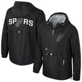 Black San Antonio Spurs Stadium Essentials Unisex Compete Quarter-Zip Hoodie Jacket | NBA