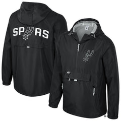 Black San Antonio Spurs Stadium Essentials Unisex Compete Quarter-Zip Hoodie Jacket | NBA