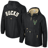 Black Milwaukee Bucks Stadium Essentials Unisex Compete Quarter-Zip Hoodie Jacket | NBA