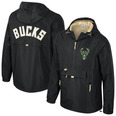 Black Milwaukee Bucks Stadium Essentials Unisex Compete Quarter-Zip Hoodie Jacket | NBA