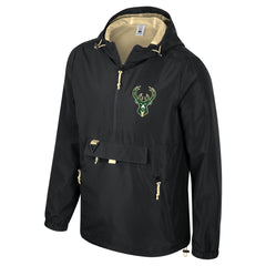 Black Milwaukee Bucks Stadium Essentials Unisex Compete Quarter-Zip Hoodie Jacket | NBA