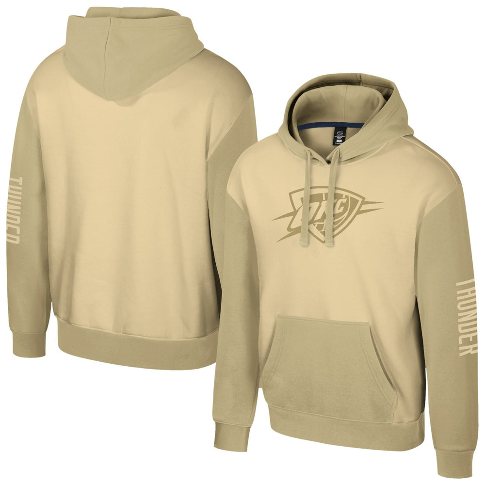 Khaki Oklahoma City Thunder Stadium Essentials Unisex Rafters Burst Hoodie | NBA