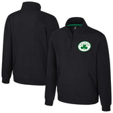 Black Boston Celtics Stadium Essentials Unisex Varsity Trainer Quarter-Zip Pullover | NBA