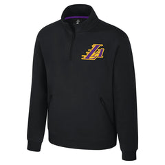 Black Los Angeles Lakers Stadium Essentials Unisex Varsity Trainer Quarter-Zip Pullover | NBA