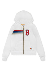 Boston Red Sox Aviator Nation x MLB Unisex Five-Stripe Tri-Blend Full-Zip Hoodie - MLB Hoodies