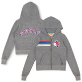 Texas Rangers Aviator Nation x MLB Unisex 5-Stripe Tri-Blend Full-Zip Hoodie - MLB Hoodies