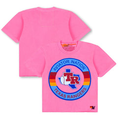 Texas Rangers Aviator Nation x MLB Women's Tri-Blend Boyfriend T-Shirt - MLB T-shirts