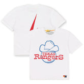 Texas Rangers Aviator Nation x MLB Women's Bolt Boyfriend Tri-Blend T-Shirt - MLB T-shirts