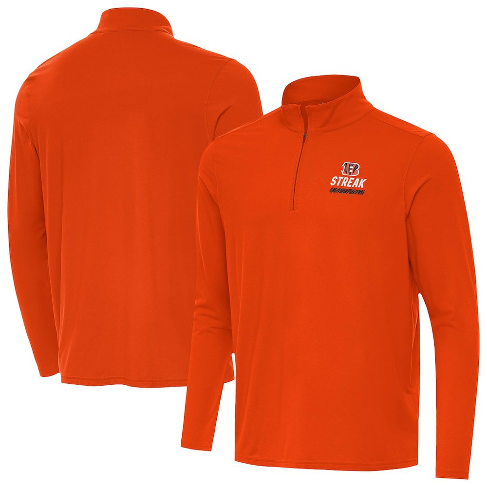 Cincinnati Bengals Antigua Streak Intent Quarter-Zip Sweatshirt | NFL Hot