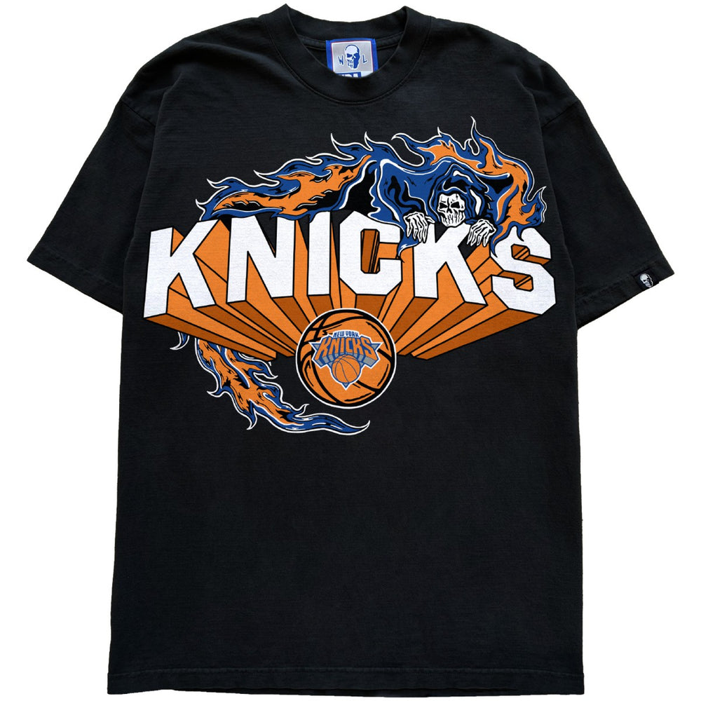 Black New York Knicks Warren Lotas x Fest Reaper T-Shirt | NBA
