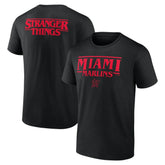 Miami Marlins Stranger Things Logo Lockup T-Shirt - MLB T-shirts