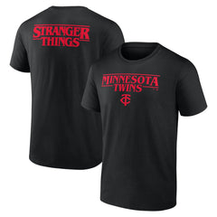 Minnesota Twins Stranger Things Logo Lockup T-Shirt - MLB T-shirts