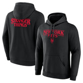 New York Mets Stranger Things Logo Lockup Pullover Hoodie - MLB Hoodies