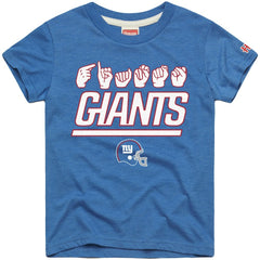 New York Giants Homage Youth Love Sign x ASL 2.0 Tri-Blend T-Shirt | NFL Hot