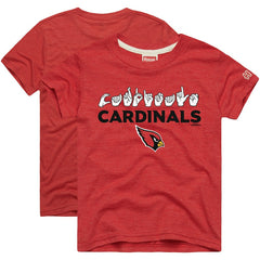 Arizona Cardinals Homage Youth Love Sign x ASL 2.0 Tri-Blend T-Shirt | NFL New
