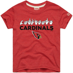 Arizona Cardinals Homage Youth Love Sign x ASL 2.0 Tri-Blend T-Shirt | NFL New