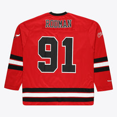 Red Dennis Rodman Chicago Bulls Big & Tall NBA Hockey Jersey | NBA