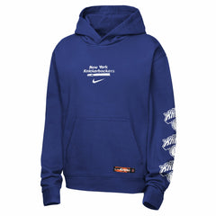 Blue New York Knicks Youth Courtside Club Premiere Hoodie | NBA