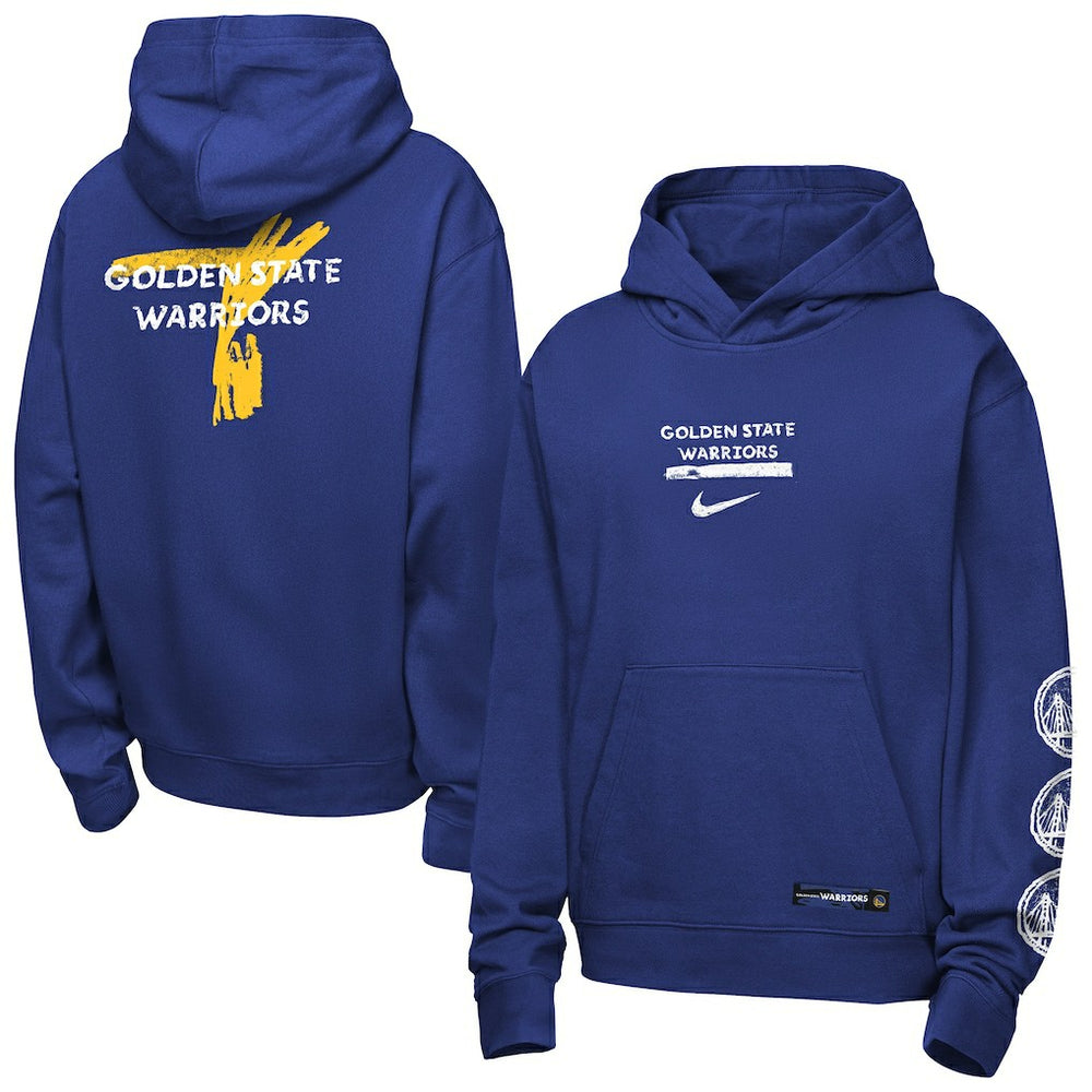 Royal Golden State Warriors Youth Courtside Club Premiere Hoodie sale | NBA