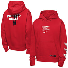 Red Chicago Bulls Youth Courtside Club Premiere Hoodie | NBA