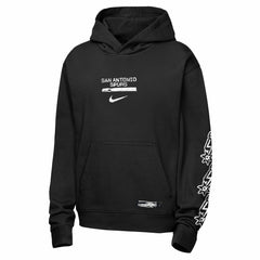 Black San Antonio Spurs Youth Courtside Club Premiere Hoodie | NBA