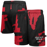 Black/Red Chicago Bulls Youth Courtside Pro Shot Dri-FIT Mesh Practice Shorts | NBA
