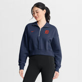 Detroit Tigers Nike Women's Primetime Phoenix Fleece Half-Zip Sweatshirt - MLB Sweatshirts