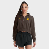 San Diego Padres Nike Women's Primetime Phoenix Fleece Half-Zip Sweatshirt - MLB Sweatshirts