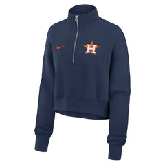 Houston Astros Nike Women's Primetime Phoenix Fleece Half-Zip Sweatshirt - MLB Sweatshirts