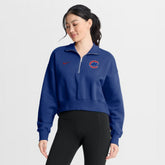Chicago Cubs Nike Women's Primetime Phoenix Fleece Half-Zip Sweatshirt - MLB Sweatshirts