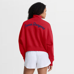 Texas Rangers Nike Women's Primetime Phoenix Fleece Half-Zip Sweatshirt - MLB Sweatshirts