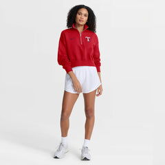 Texas Rangers Nike Women's Primetime Phoenix Fleece Half-Zip Sweatshirt - MLB Sweatshirts