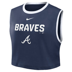 Atlanta Braves Nike Women's Primetime Loose Dri-FIT Cropped Tank Top - MLB Tanks